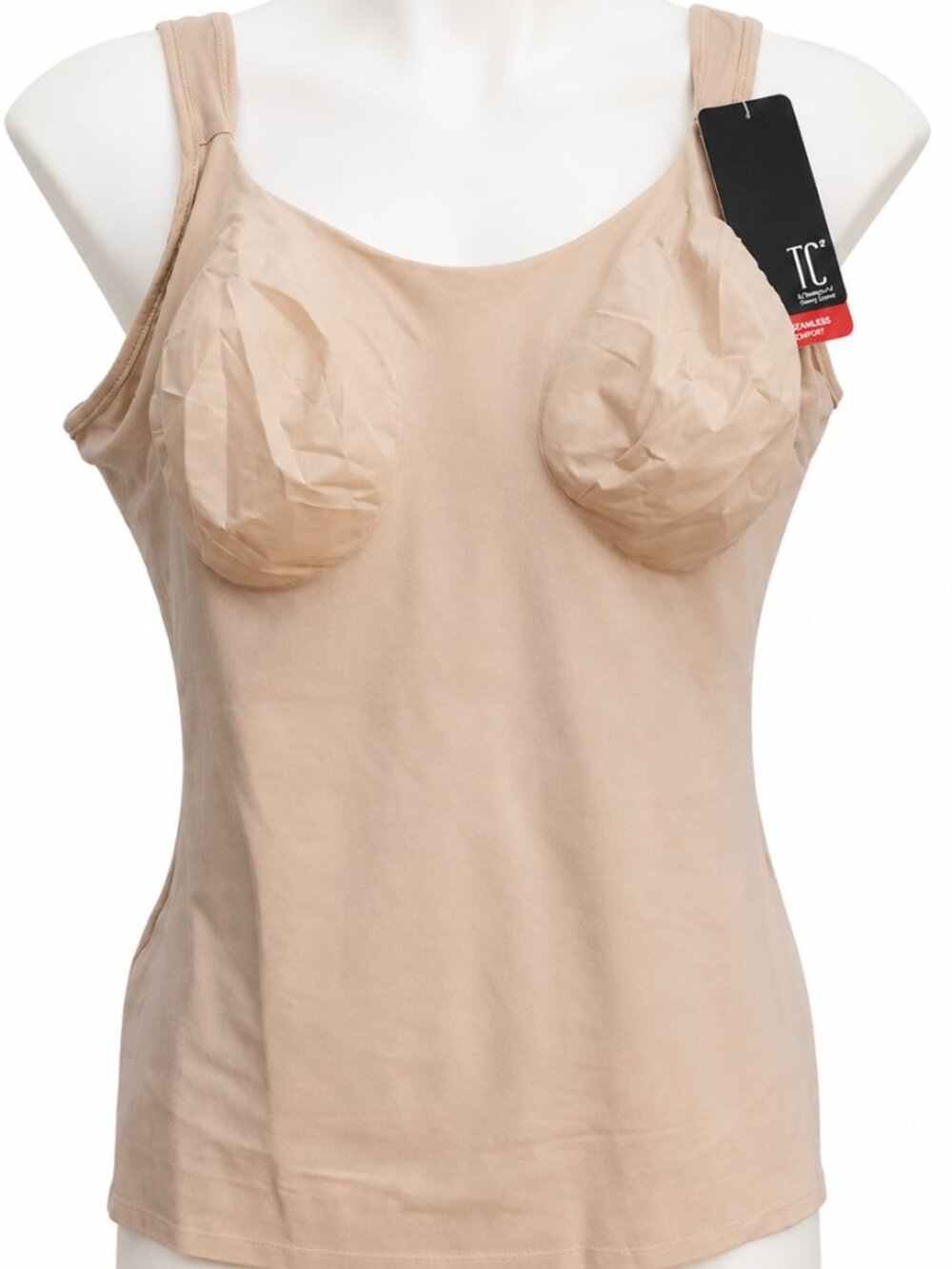 Plus Size 46 nude cami shapewear "Full Support Firm Control Shape" Adjus. Straps